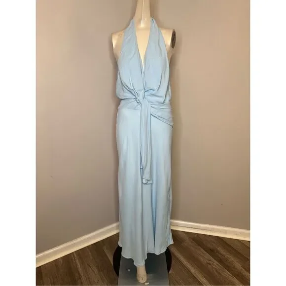 REISS Amber Drape Halter Dress - Picture 2 of 9